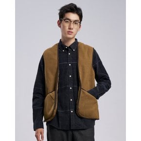 [25FW]남성 브라운 Warm Pile Waistcoat Zip-In 베스트 (URJA5F011W2)
