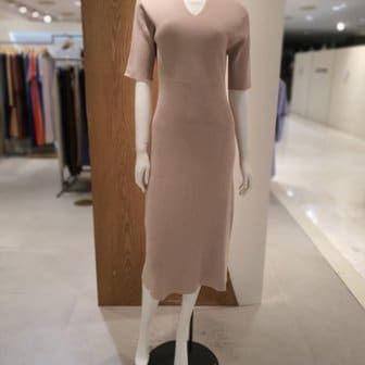 세컨스킨 에어니트 카라 립변형 드레스 AEWSD0210