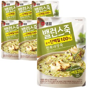 샘표 밸런스죽 전복내장죽 420g x 6개