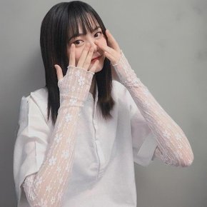여성 패션 망사 팔 꽃무늬 문양 코디 레이스 토시