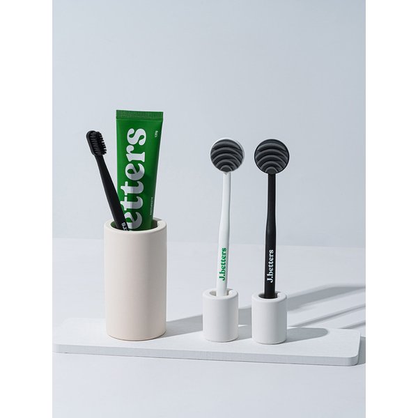 혀클리너 2개(블랙+화이트)