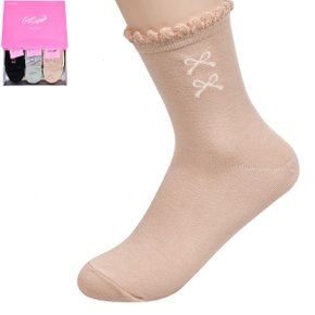 크로커다일 레이스 포인트 숙녀 로지 리본 중목 양말0059ye_P416980270