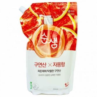  애경 순샘 리필 구연산 / 자몽향 1.2L