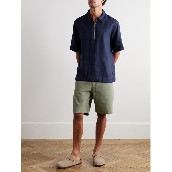 NN.07 에이든 1923 스트레이트 레그 코튼 블렌드 트윌 쇼츠 46376663163008065