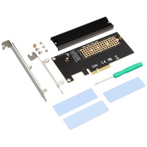 M.2 NVMe SSD 컨버터 PCIe 카드 (인덱스 히트싱크 포함) AIF-10