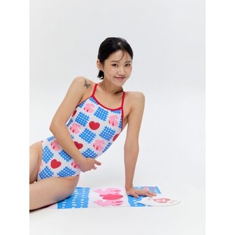 싱잉인더레인 [S.i.l x Nukit] 체크버니 원피스 수영복