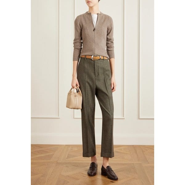 브라운 리브 니트 캐시미어 가디건 46376663162953784