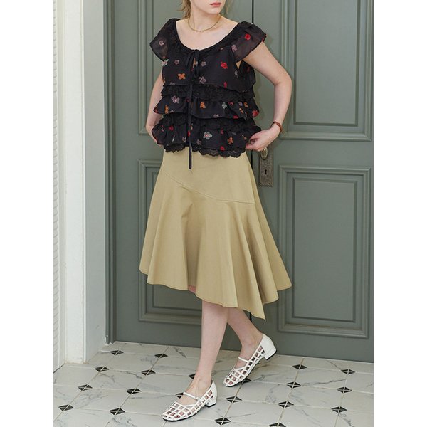 DD_Handkerchief hem skirt_BEIGE