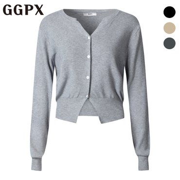 GGPX 소프트 트임 버튼 니트 가디건 (GP2KG015F)
