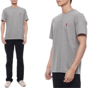 아미 24FW 남성 하트 로고 반팔티셔츠 (BFUTS001 724 055 M 24F)