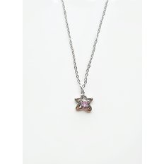 Lucky Star Pink Cubic Necklace 럭키 스타 핑크 큐빅 목걸이