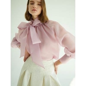 Organza Ribbon Blouse [Baby Pink]