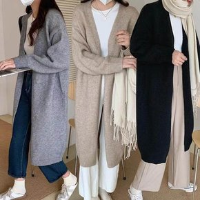 여성 루즈핏 로브 롱가디건 로브 아우터 자켓 (11574211A)