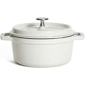 일본 스타우브 냄비0108 Staub Cocotte Round 7.1 inches 18 cm Campagne White Truffle TwoHand