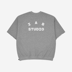 아이앱 스튜디오 헤비 숏슬리브 스웨트셔츠 그레이 - 23FW IAB Studio Heavy Short Sleeve Sweat