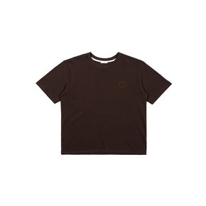 TINY EMBROIDERY TEE_BROWN