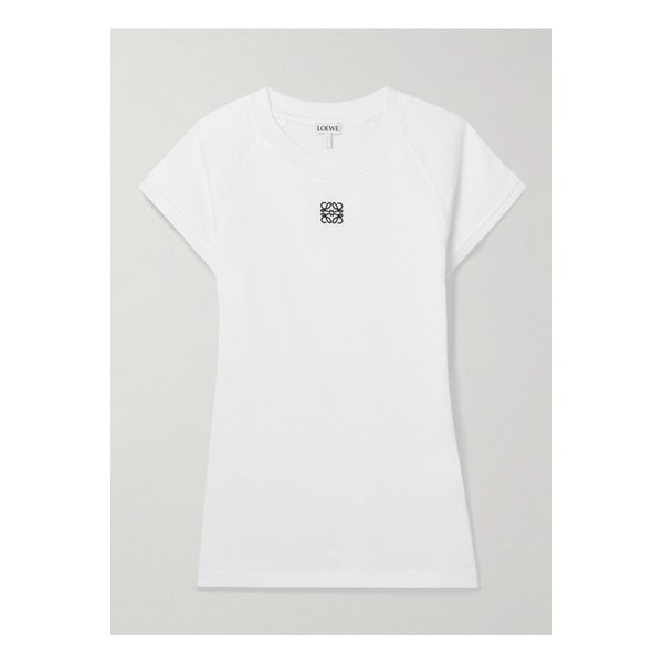 아나그램 자수 코튼 혼방 저지 티셔츠 화이트 46376663162861985