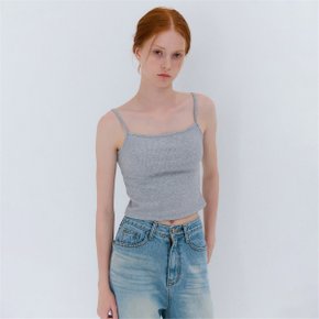 SUMMER RIBBED CAP SLEEVELESS GRAY