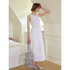 Sleeveless Long Dress_ White