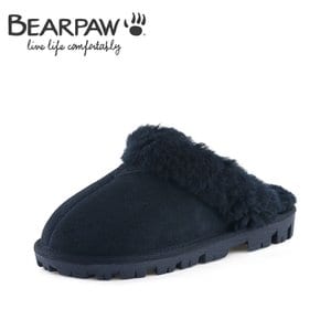 베어파우(BEARPAW) 여성 MARY 소가죽 양모 겨울 슬리퍼 네이비 (K814015ND)