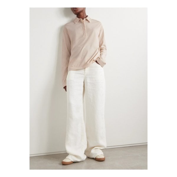 로디 브러시드 코튼 저지 폴로 셔츠 뉴트럴 1647597357670808