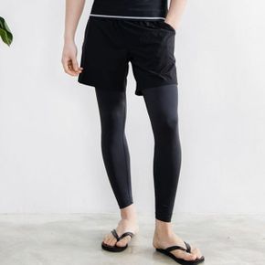 남성데일리룩 남자일체형4부반바지레깅스