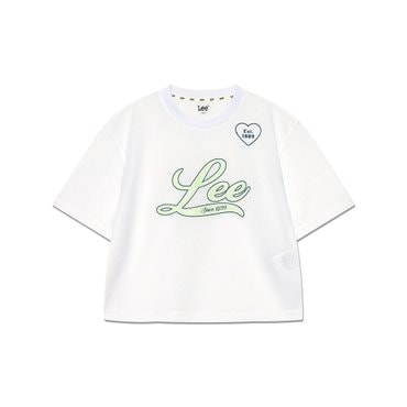 Lee Kids 여아 루즈핏 블록코어 반팔티 아이보리 LK2502ST76IV