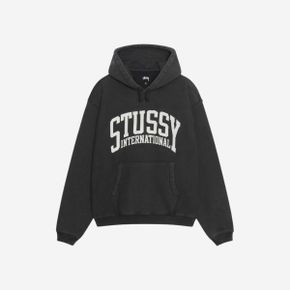 인터내셔널 릴드 후드 워시드 블랙 Stussy International Relaxed Hoodie Washed Black