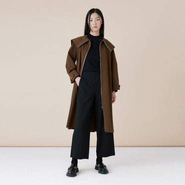 모에 와이드 카라 후드 트렌치코트 OWTCNI0100