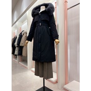 [여주점] 여성 벨티드 폭스 퍼 후드 롱 구스다운(ITPCYPD300)