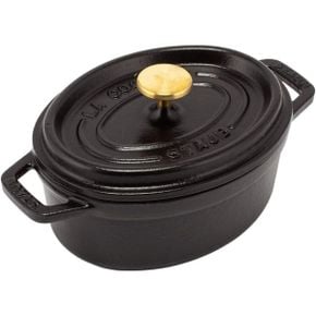 일본 스타우브 냄비0108 Staub 1101525/405094780 Pico Cocotte Oval 5.9 inches 15 cm 블랙 Two