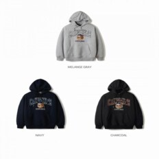 공용 스티브 자수 캠퍼스 후드티 / Steve Campus Hoodie_A WHMHE3922U