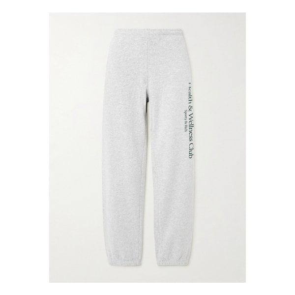 로고 프린트 코튼 블렌드 저지 테이퍼드 트랙 팬츠 1647597343786351