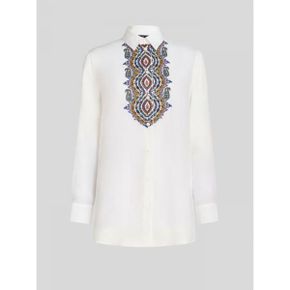 5523001 ETRO EMBROIDERED CREPE DE CHINE SHIRT