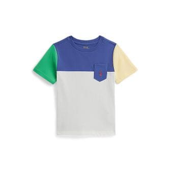 폴로 랄프 로렌 폴로 키즈 남아 2-7세 컬러블록 코튼 저지 티(CWPOTSHB8021270400)