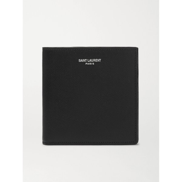 로고 프린트 페블 그레인 가죽 빌폴드 지갑 19971654707027769