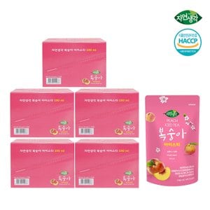  자연생각 복숭아 아이스티 190ml x50팩 (빨대포함)