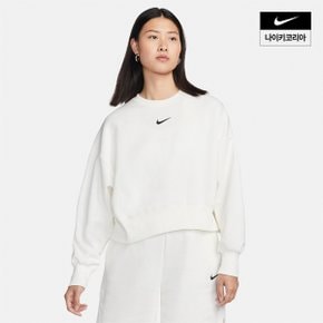 우먼스 나이키 스포츠웨어 피닉스 플리스 오버-오버사이즈 크루넥 스웻셔츠 NIKE DQ5762-133