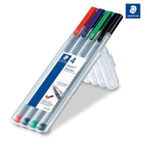 (Staedtler) 파인라이너 4색 SB4 triplus fineliner_WD0367F