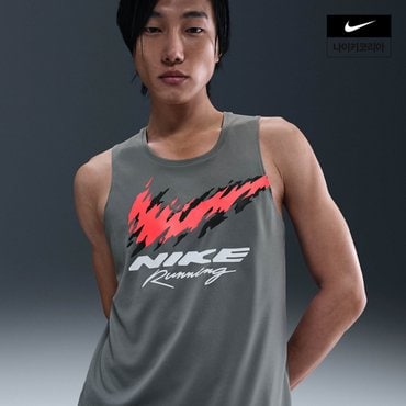 나이키 맨즈 나이키 마일러 드라이 핏 러닝 탱크 탑 HV6909-084