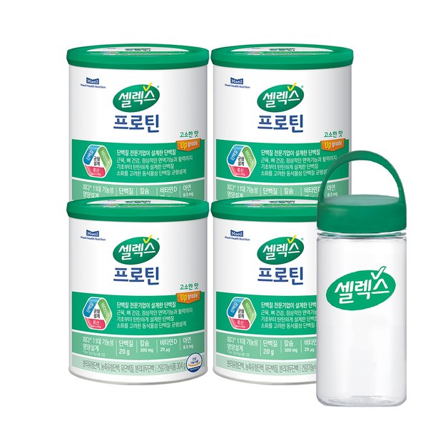 프로틴 고소한맛 304g 4캔 (32일분) + 전용보틀증정