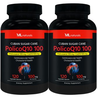 마이라이프내추럴스 [해외직구] 신제품! 2병 마이라이프 내추럴스 폴리코큐텐 PolicoQ10 100mg 120야채캡슐