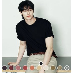 남자 기본 반팔티 026540 변우석 면100% 베이직 반팔 티셔츠(컬러20개) 01026540