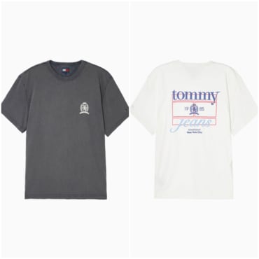 타미진스 공용 크레스트 플레이 티셔츠 T32F7TTO41TMT1 TOMMY JEANS