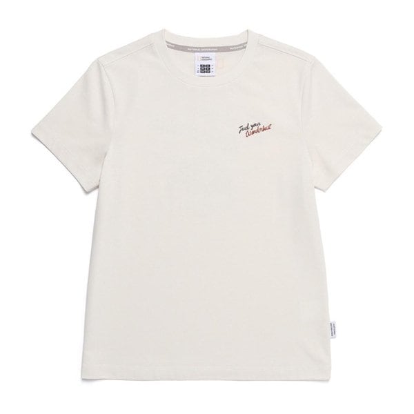 [여주점] N252WTS050 여성 오비스 크루아상 그래픽 베이직핏 반팔 티셔츠 CRYSTAL BEIGE