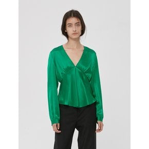 SILK V-NECK BLOUSE (JTJT105)