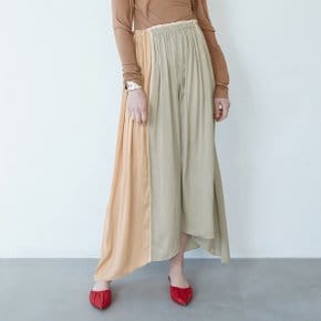 Leina Skirt_Light Khaki+Coral Beige