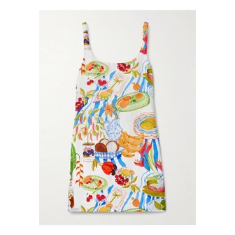 FARM RIO 팜리오 프린트 리넨 미니 드레스 멀티컬러 46376663162869569