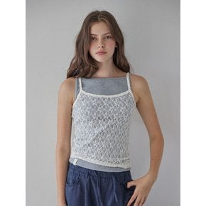 FLORAL LACE SLEEVELESS_4COLORS