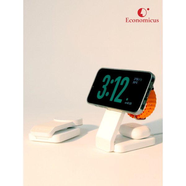qi2 접이식 3in1 무선 맥세이프 충전기 아이폰 애플 갤럭시 워치